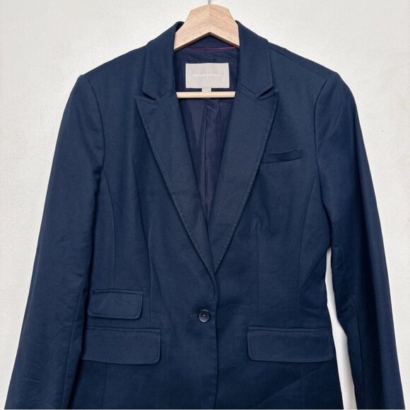 Banana Republic Womens 4 Stretch Navy Career Button Blazer - Picture 4 of 15